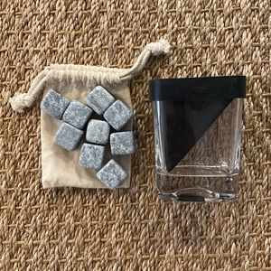 NWOT Corkcicle Whiskey Wedge and Whiskey Glacier Soapstone Cubes (set of 9)